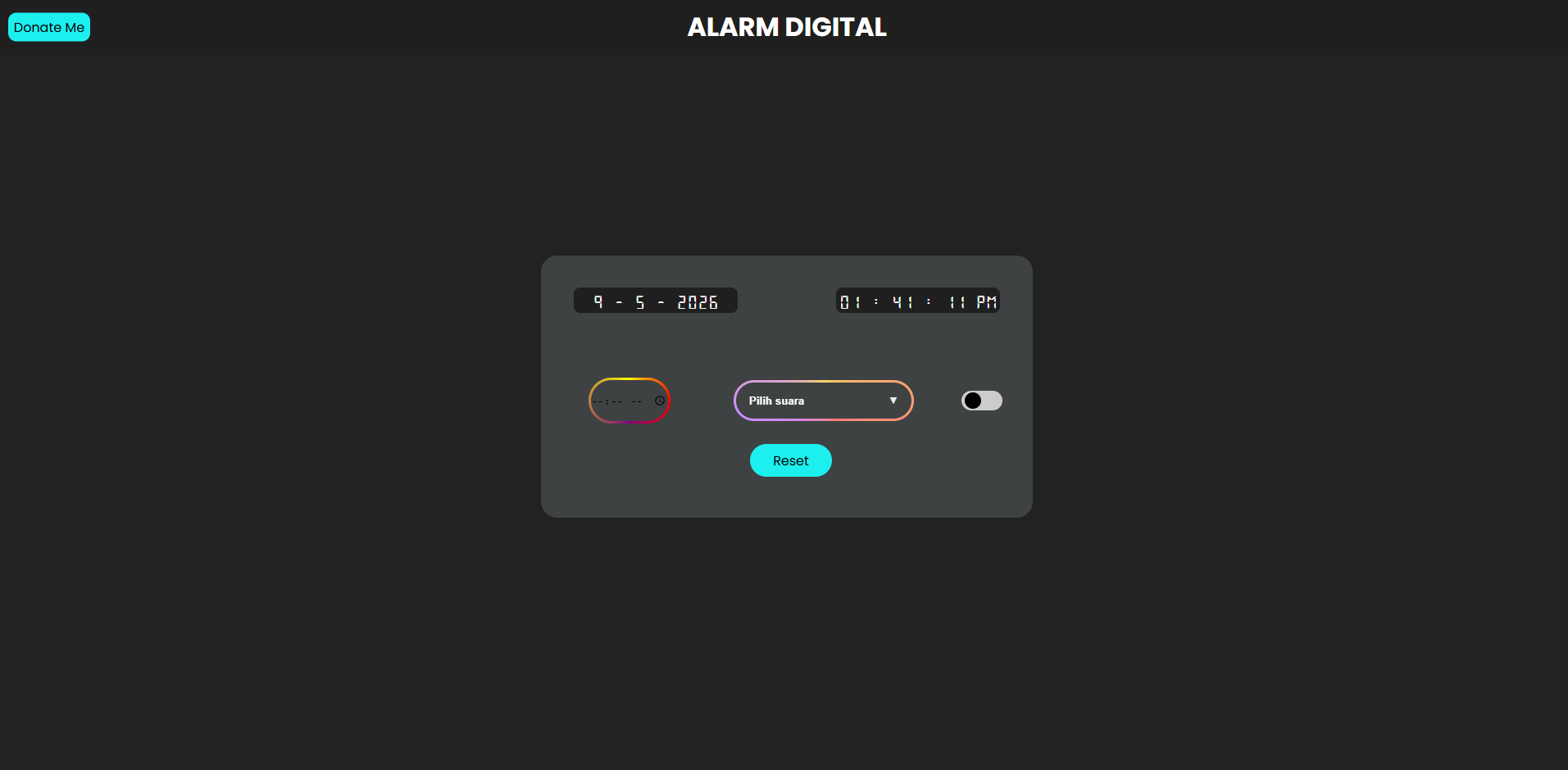 Screenshot jam digital